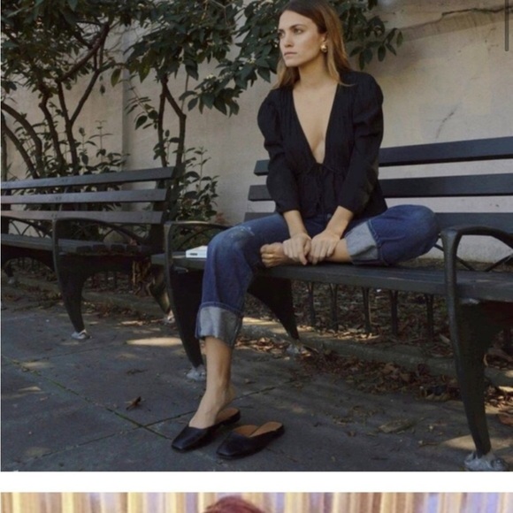 Aritzia Wilfred black tie blouse - Picture 8 of 11